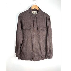Grayers Outdoor Garments Cold Weather Rated Shirt Jacket M Brown Twill Button Up